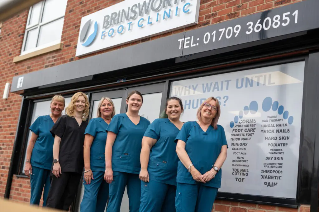 The Wombwell Foot Clinic team outside the clinic